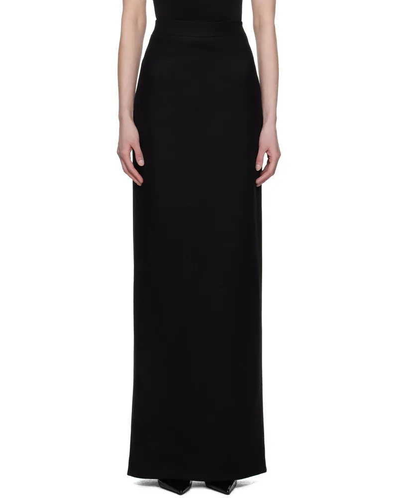 AARON ESH Black Pencil Maxi Skirt Black