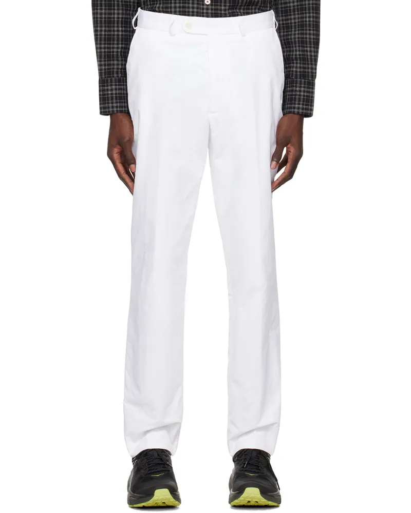 Palmer White Embroidered Trousers White