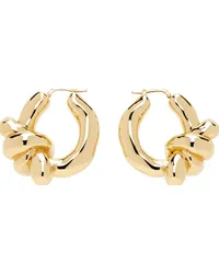 Jil Sander Gold Twist Earrings Gold