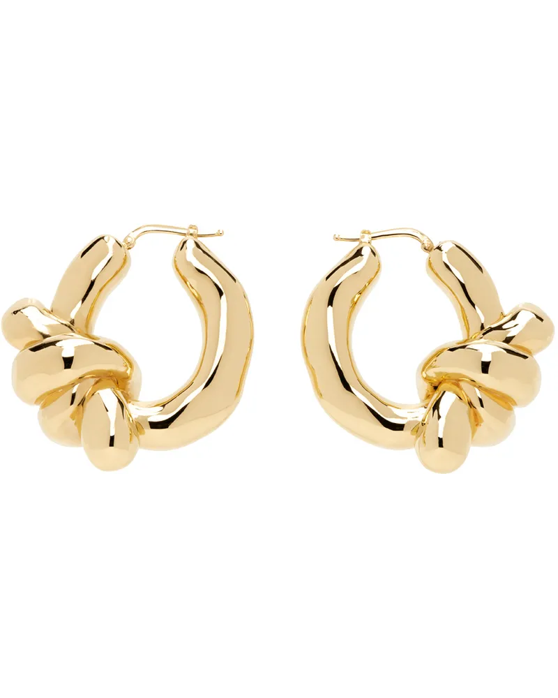 Jil Sander Gold Twist Earrings Gold