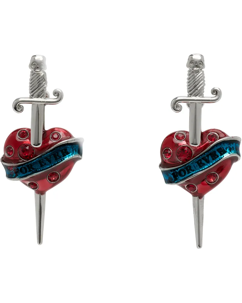 Jean Paul Gaultier The Heart' Earrings 91-silver