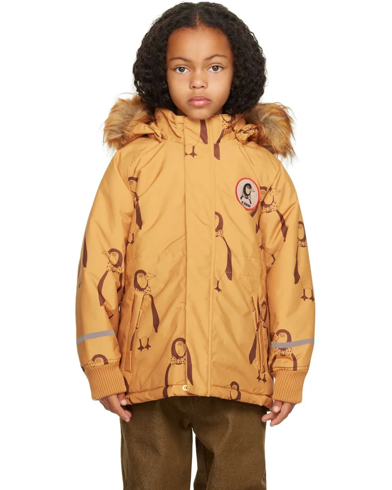 Mini Rodini Kids Beige Penguin K2 Jacket Beige