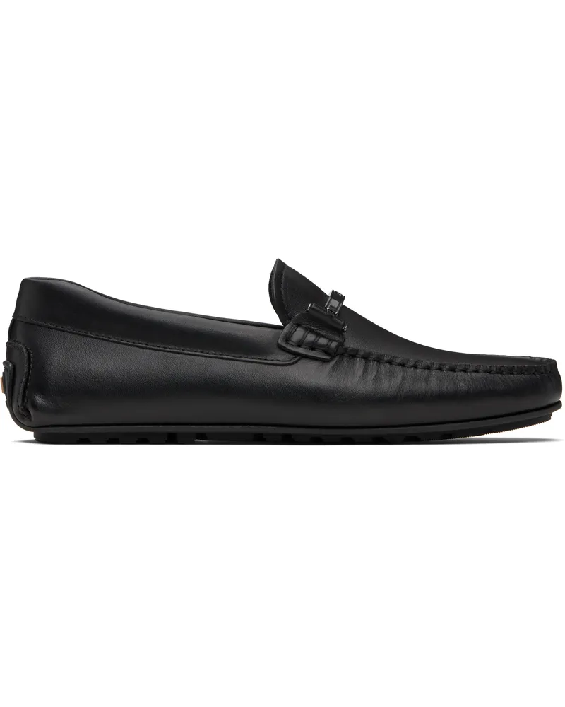 HUGO BOSS Black Branded Hardware Loafers 001-black