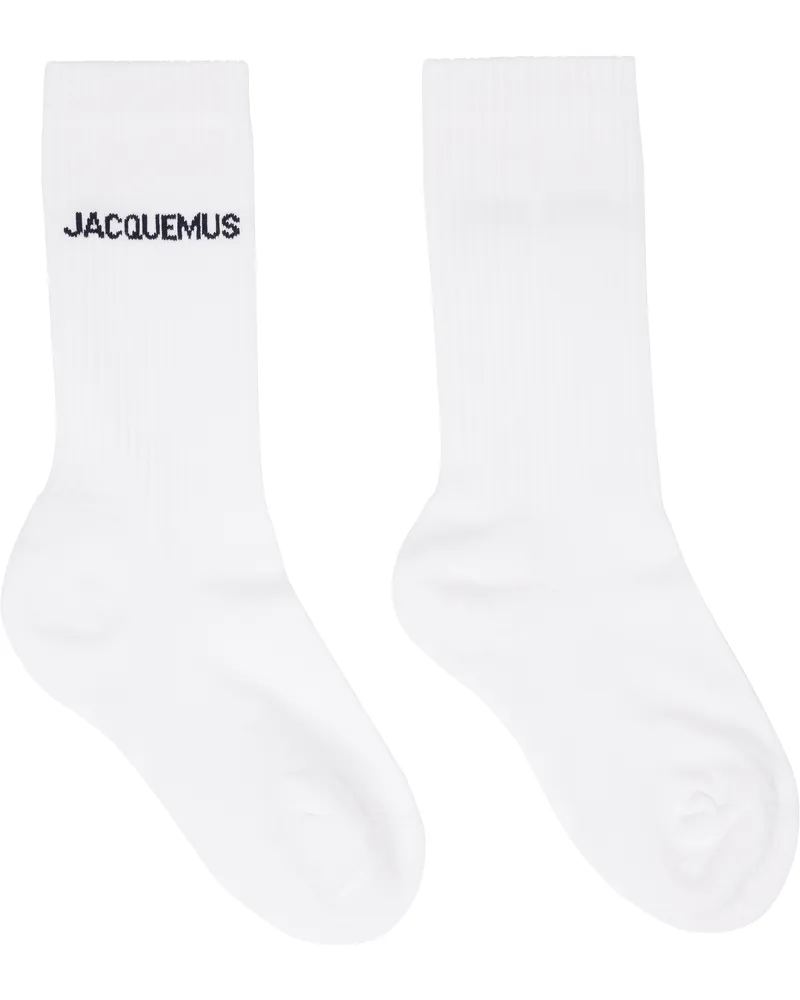 Jacquemus White Les Classiques 'The Jacquemus' Socks 100