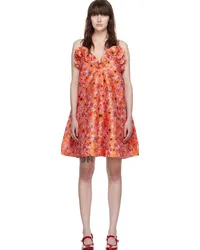 Kika Vargas Orange Joan Minidress Orange