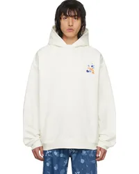 Marni White Dripping Hoodie Dfwnatural