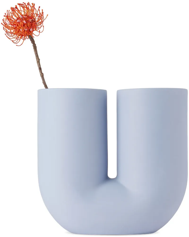 Muuto Blue Porcelain Kink Vase Light