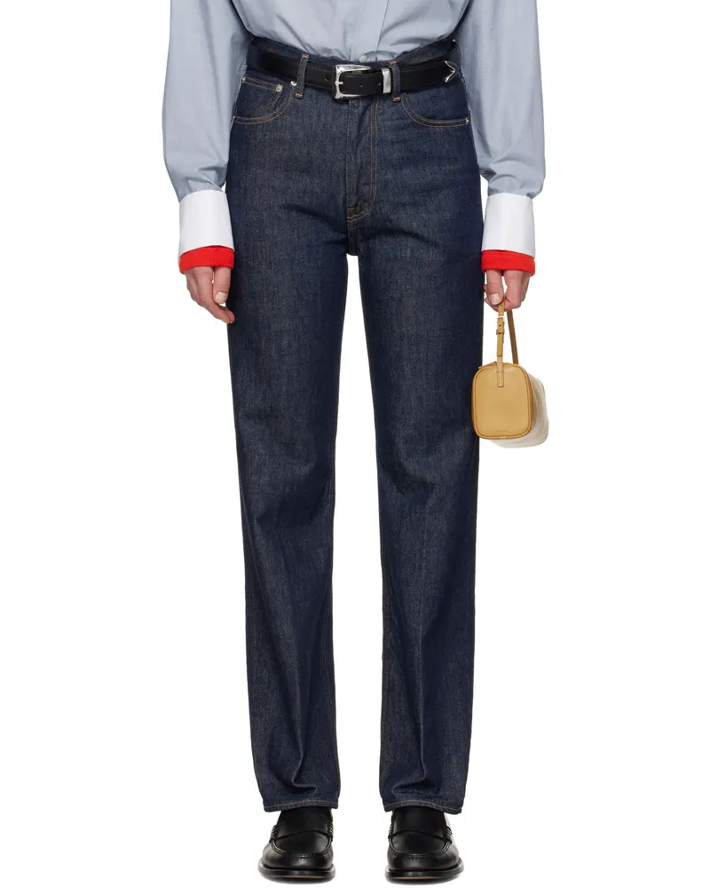 AURALEE Indigo Hard Twist Denim 5P Jeans Indigo