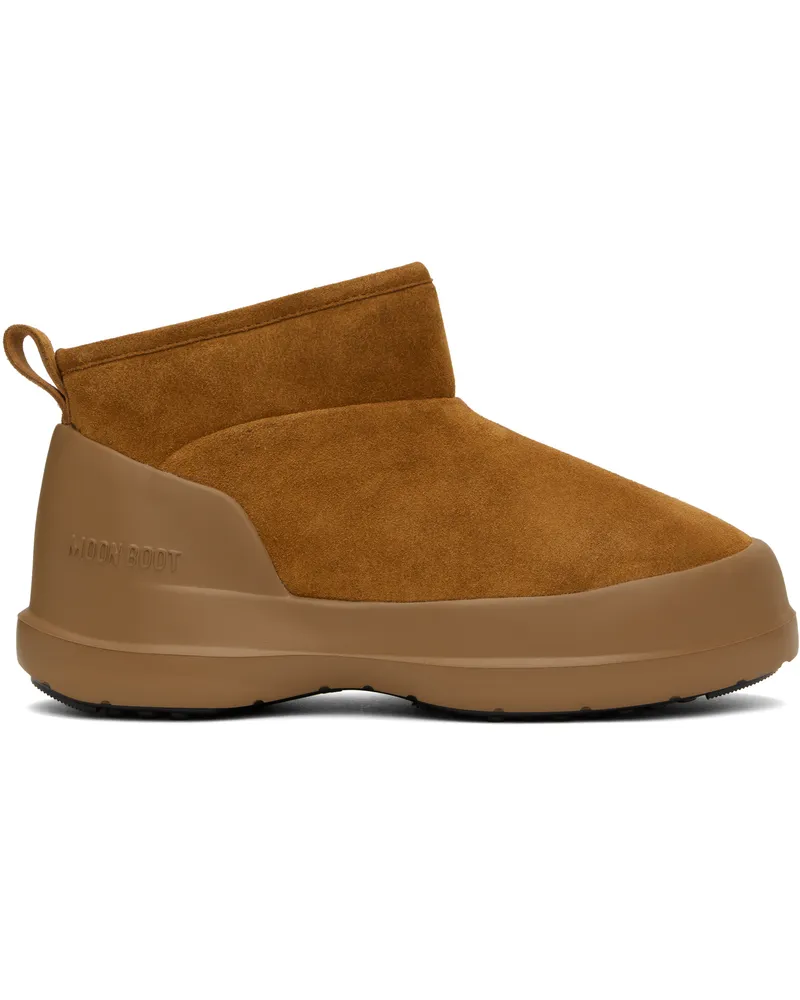 Moon Boot Tan Luna Low Suede Boots M008