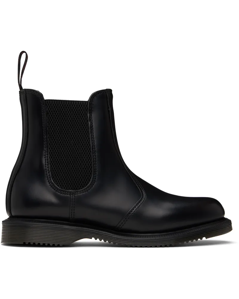 Dr.Martens Black Flora Smooth Chelsea Boots Black