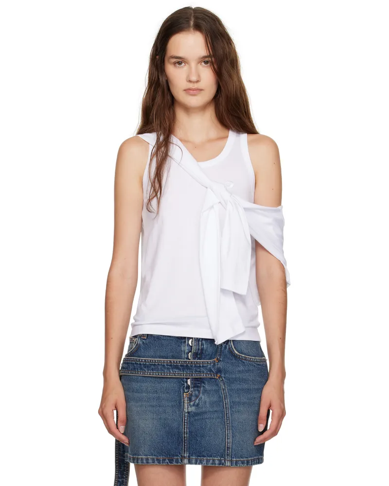 COPERNI White Knotted Jersey Tank Top White