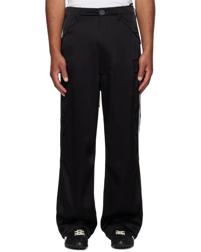 Peter Do Black Matt Cargo Pants Black