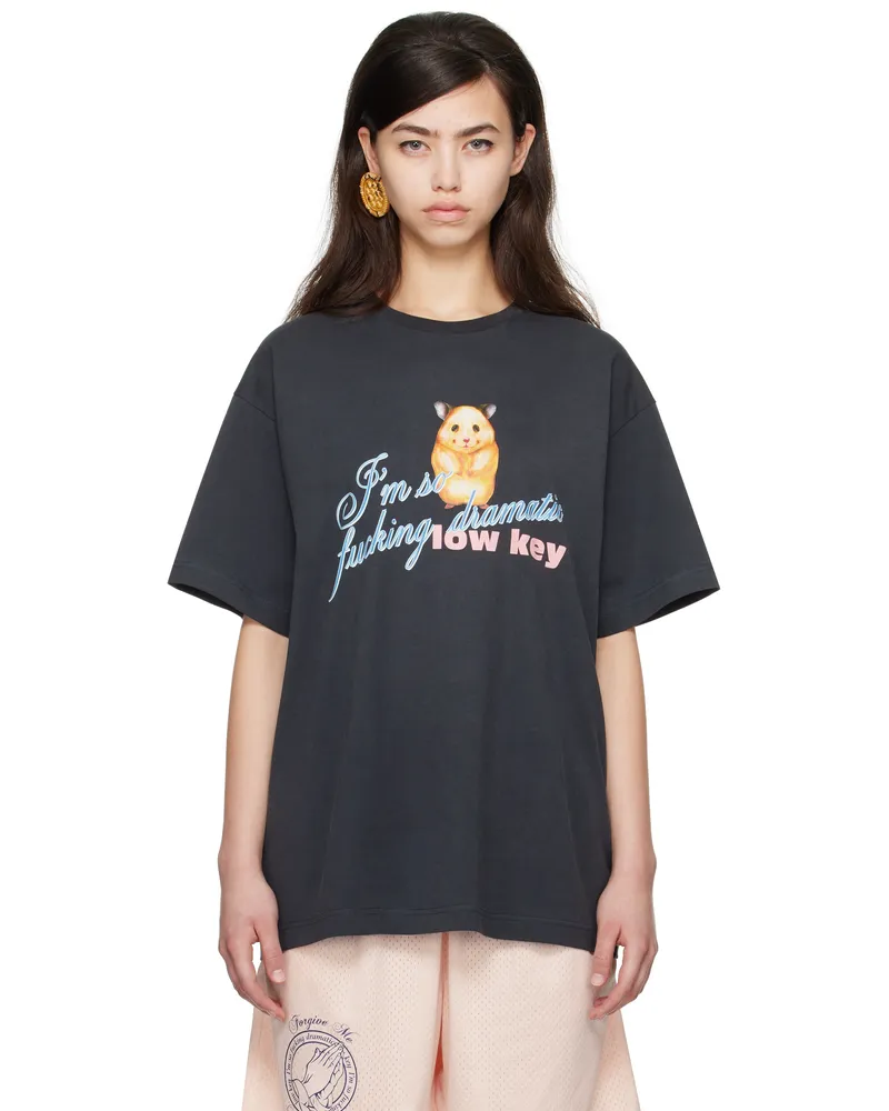 Petra Collins SSENSE Exclusive Black JennyFax Edition Oversized T-shirt Black