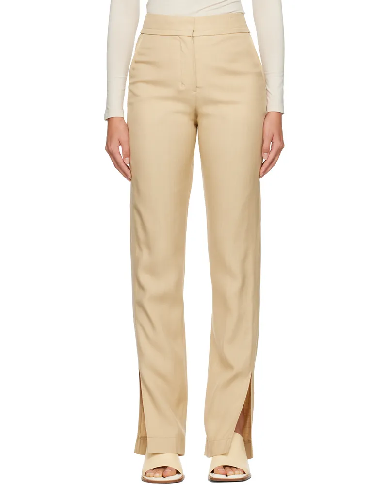 Jacquemus Beige Le Chouchou 'Le Pantalon Tibau' Trousers 150