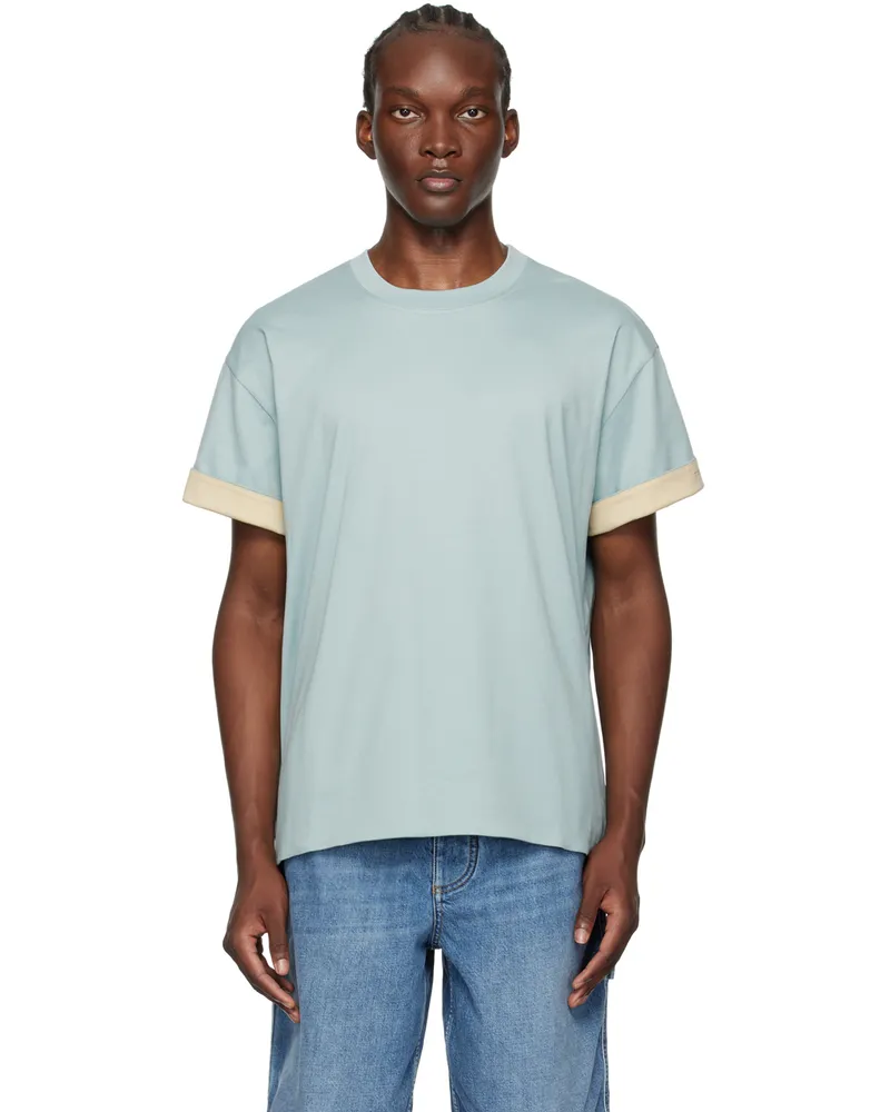 Bottega Veneta Blue Double Layer T-Shirt 3006