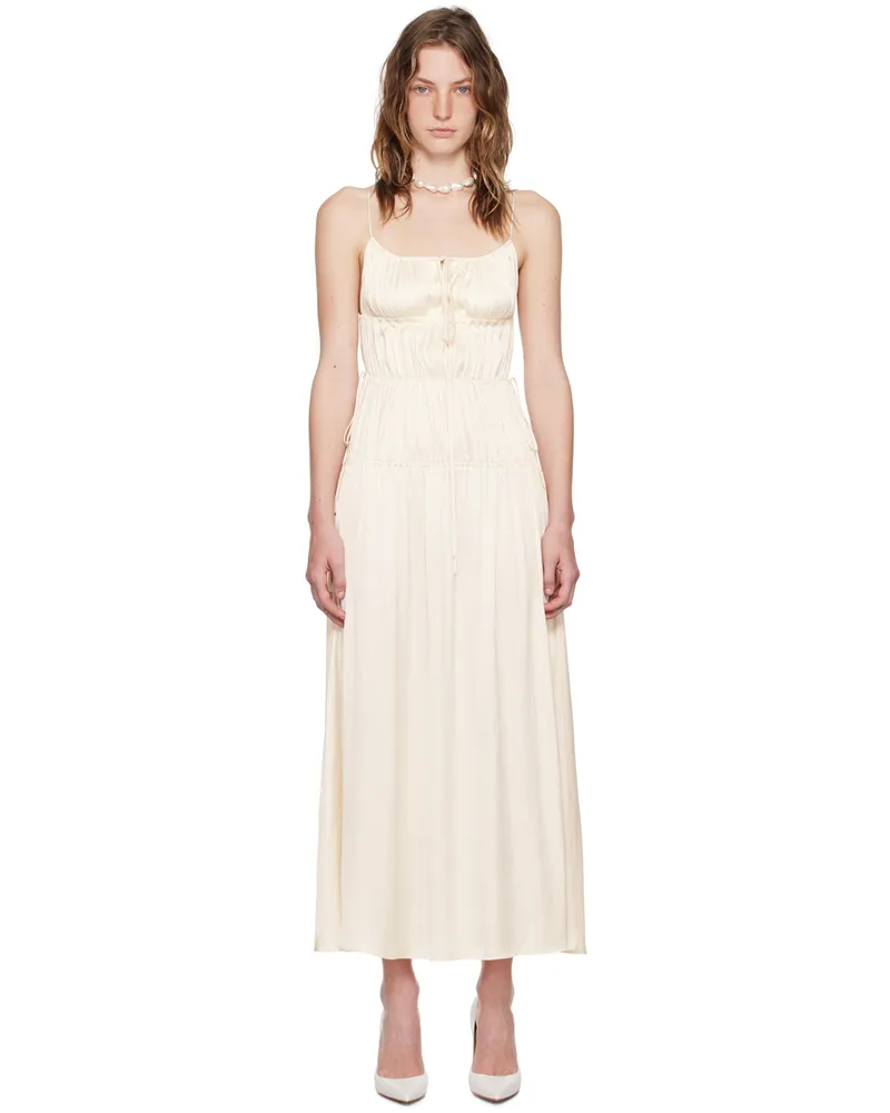 bec & bridge Beige Delphi Midi Dress Ivory