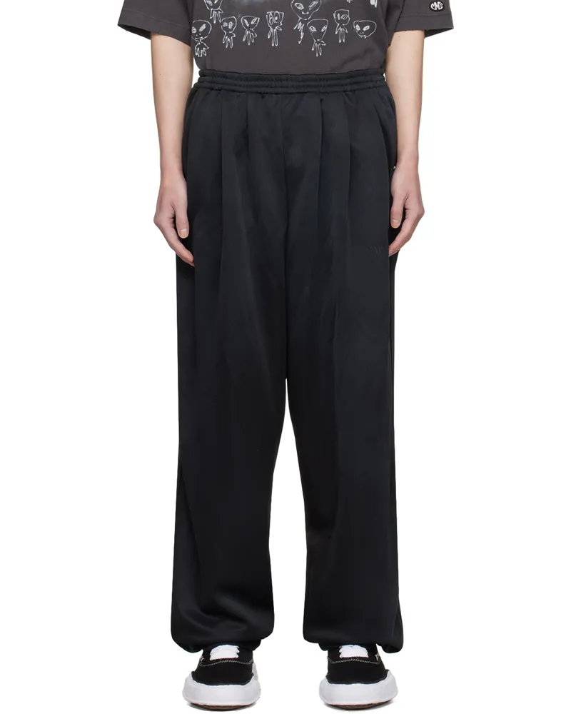 MIHARAYASUHIRO Black Wide Back Sweatpants Black