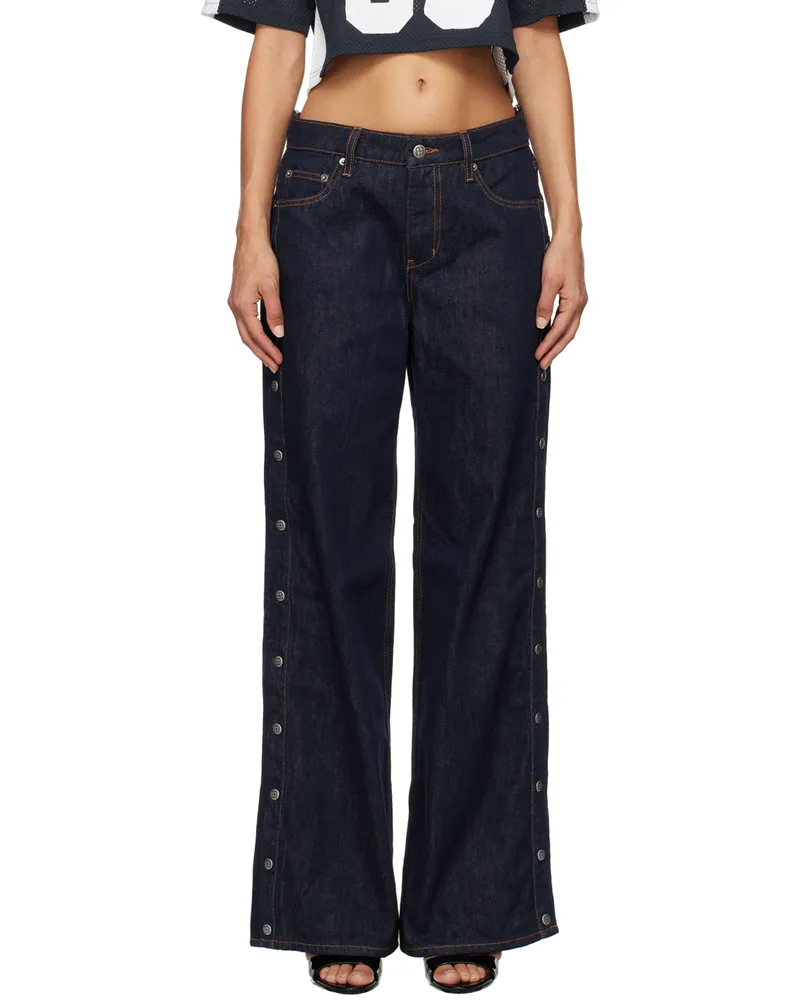 ksubi Blue Low Rider Original Snaps Jeans 098