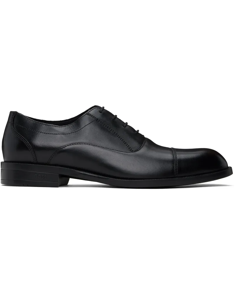 HUGO BOSS Black Leather Oxfords 001-black