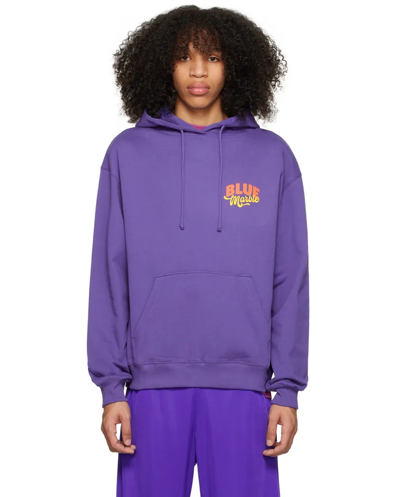 BLUEMARBLE Purple Flower Print Hoodie Pur