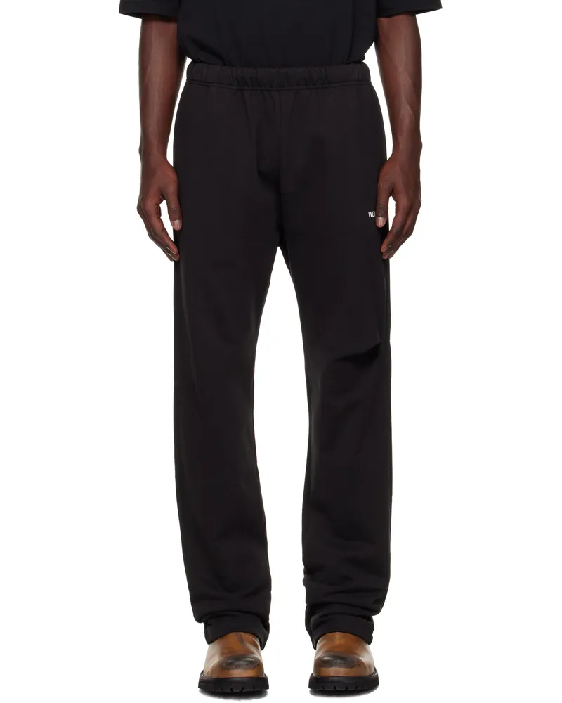WE 11 DONE Black Logo Wide Jogger Sweatpants Black