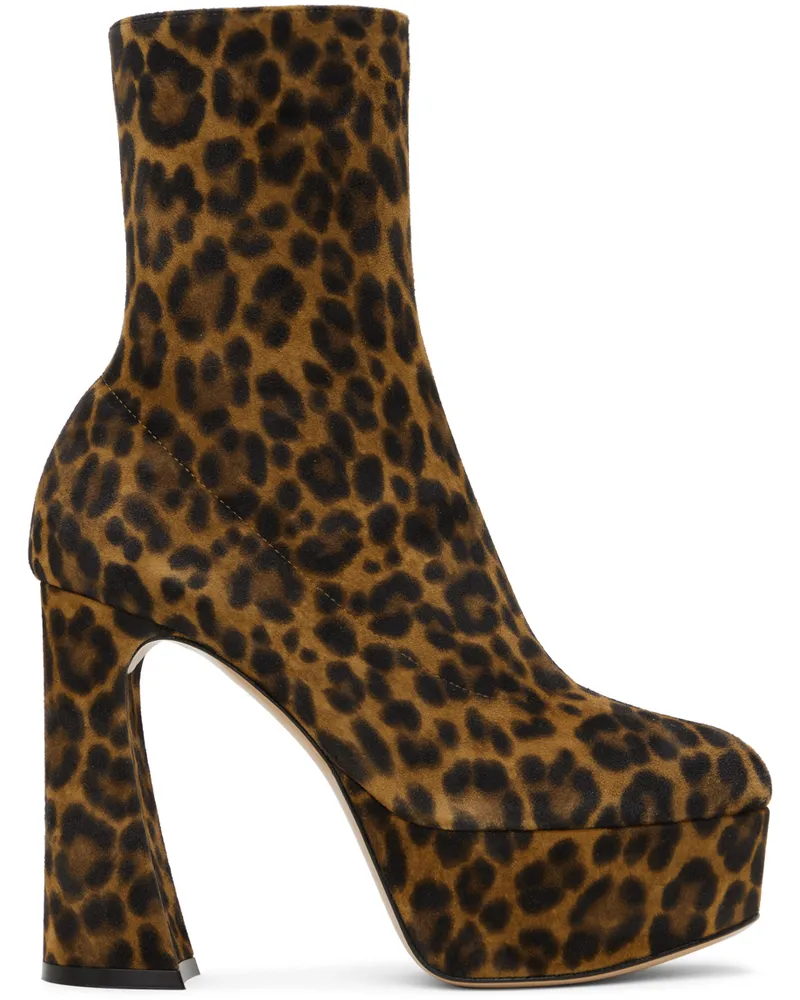 Gianvito Rossi Brown Holly Boots Almond
