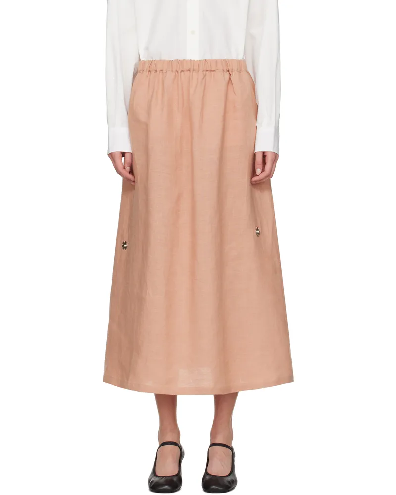 Baserange Pink Ponte Maxi Skirt Ada