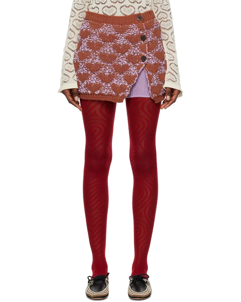 Marco Rambaldi Brown Heart Miniskirt 15