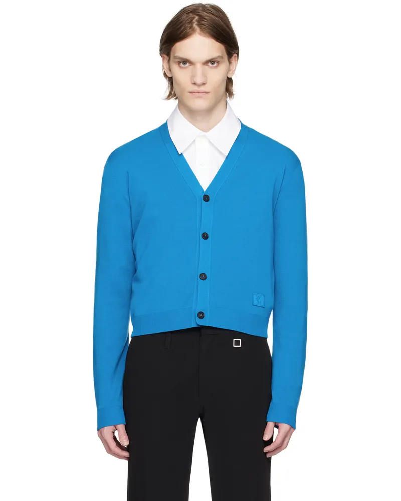 Wooyoungmi Blue Cropped Cardigan Blue