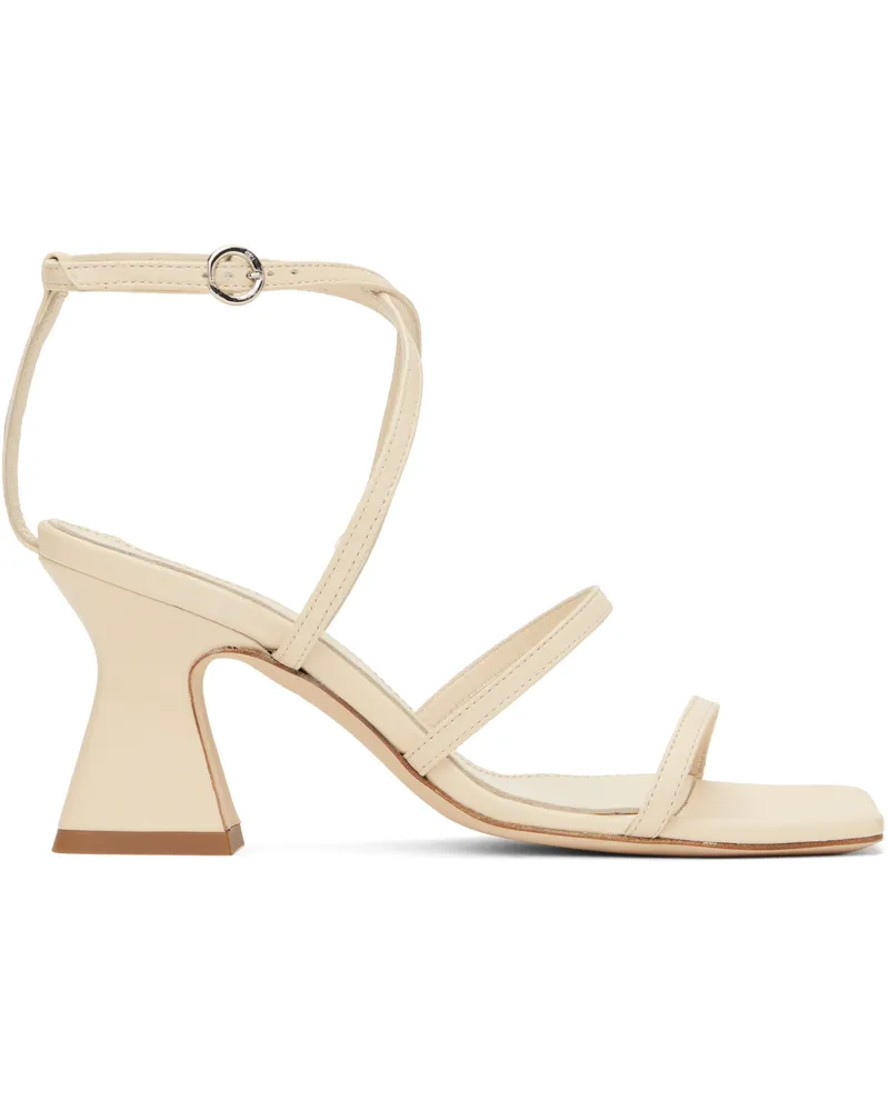 aeyde Off-White Edda Leather Heeled Sandals Creamy