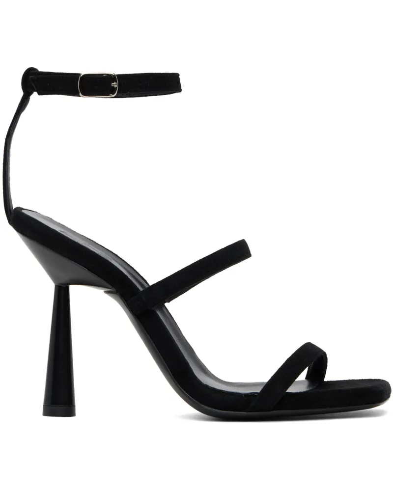 Gia Borghini Black Adaline Heeled Sandals 5000