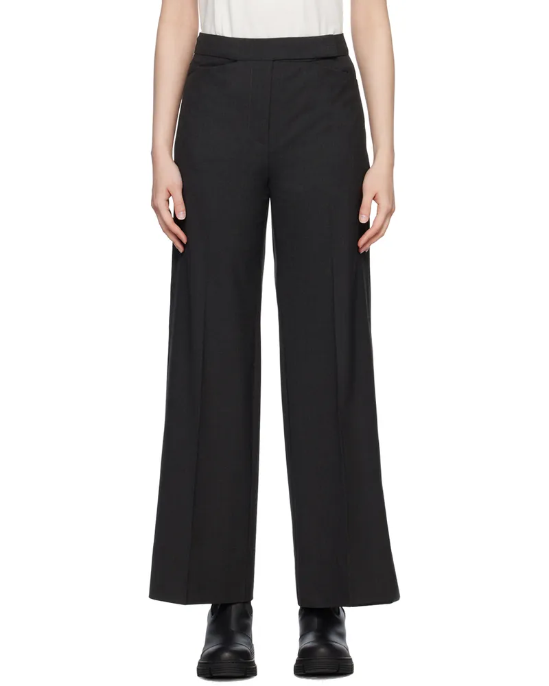 Ganni Gray Drapey Trousers 252