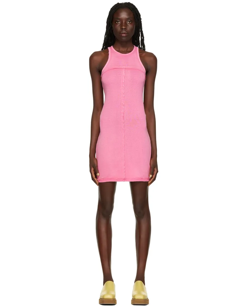 Eckhaus Latta Pink Lapped Minidress Petunia