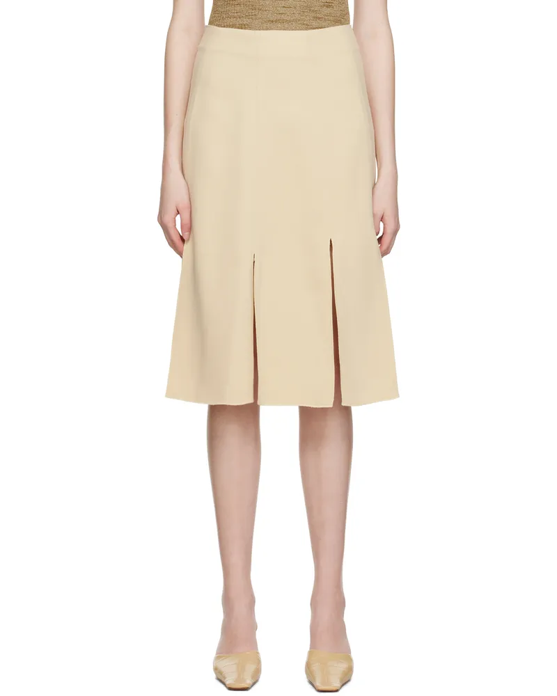 Maiden Name Beige Nina Skirt Oatmeal