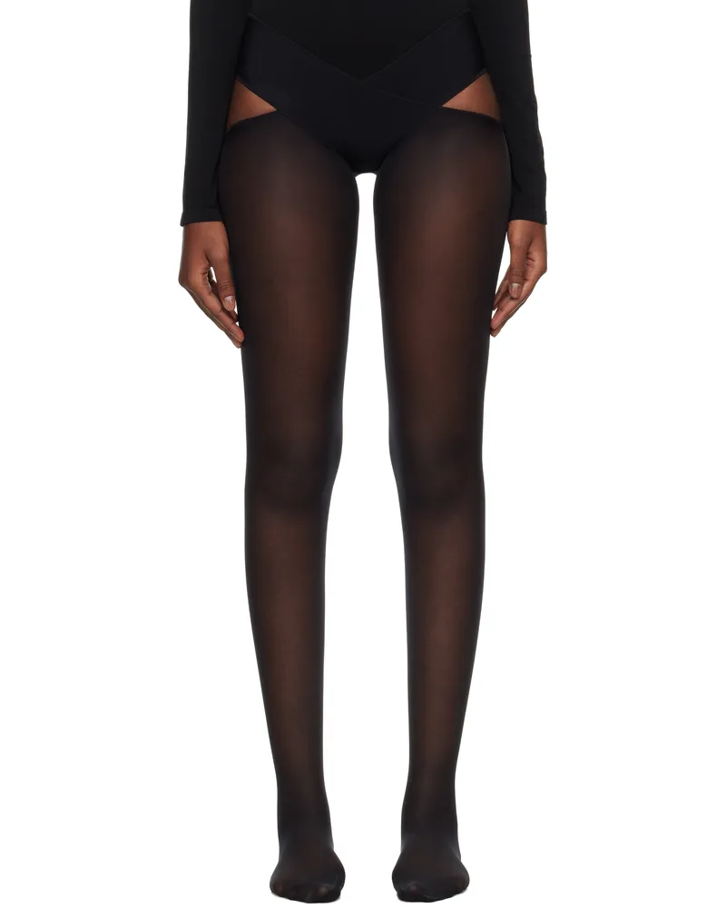 Wolford Black Individual 12 Stay-Hip Tights 7005