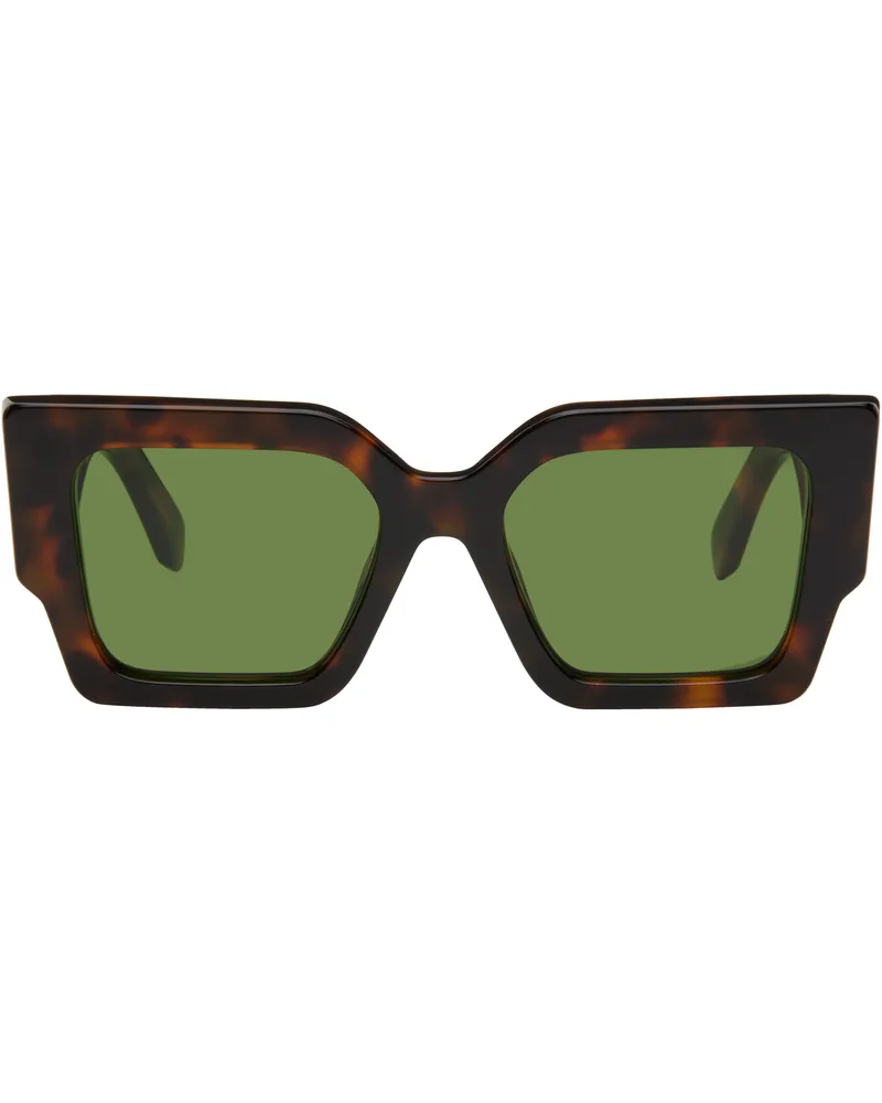 OFF-WHITE Brown & Black Catalina Sunglasses Havana