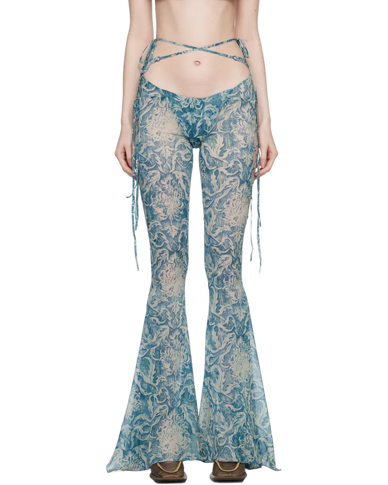 Charlotte Knowles Blue Glimmer Trousers Spikewall