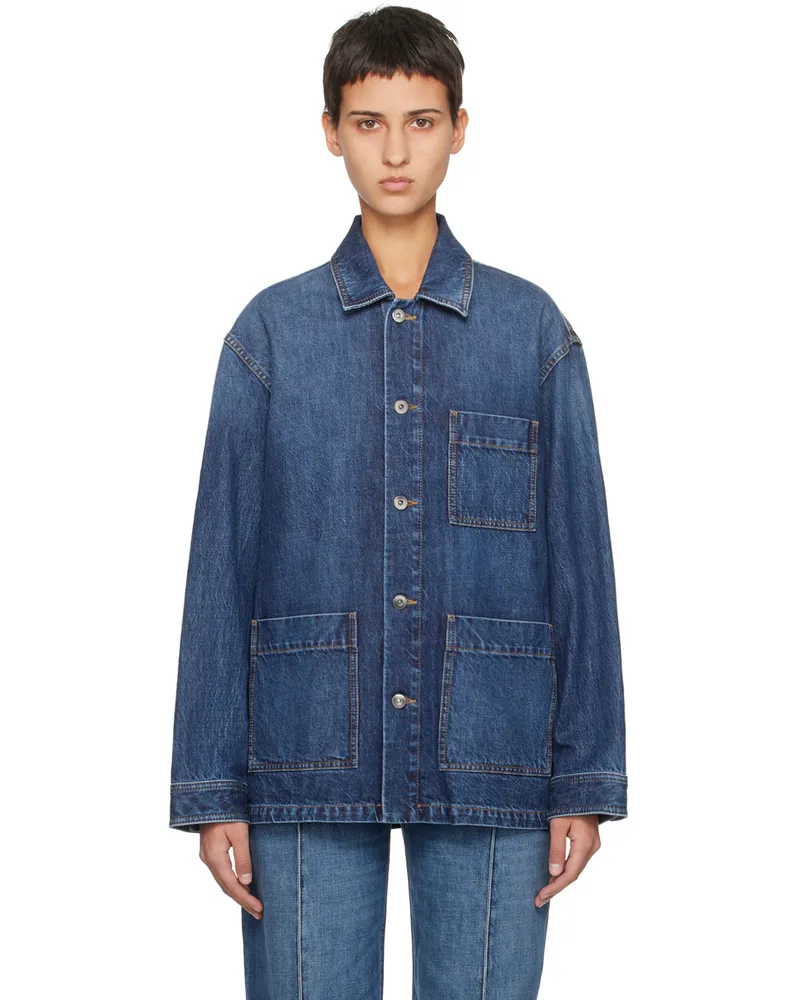 Bottega Veneta Indigo Single-Breasted Denim Jacket 4715