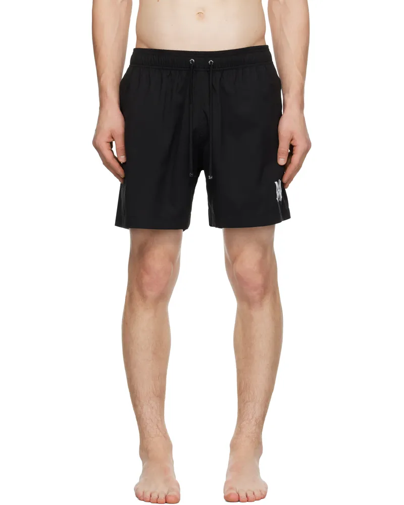Amiri Black MA Core Logo Swim Shorts Black