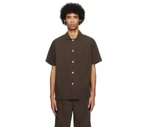 Brown Short Sleeve Pyjama Shirt