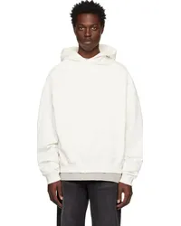 WE 11 DONE Off-White Stamp Hoodie Ivory