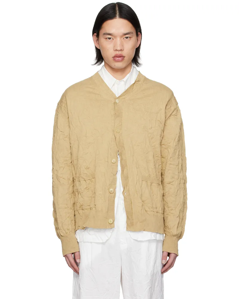 AURALEE Beige Button Cardigan Beige