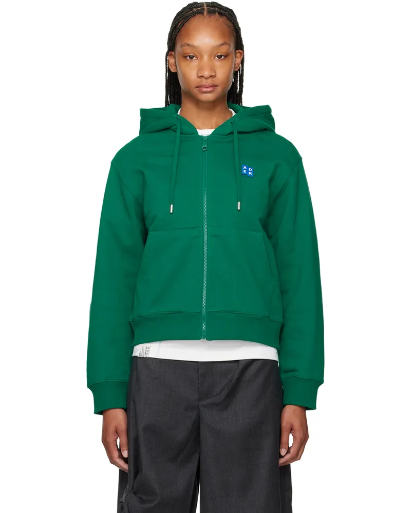 Adererror Green Significant TRS Tag Hoodie Green