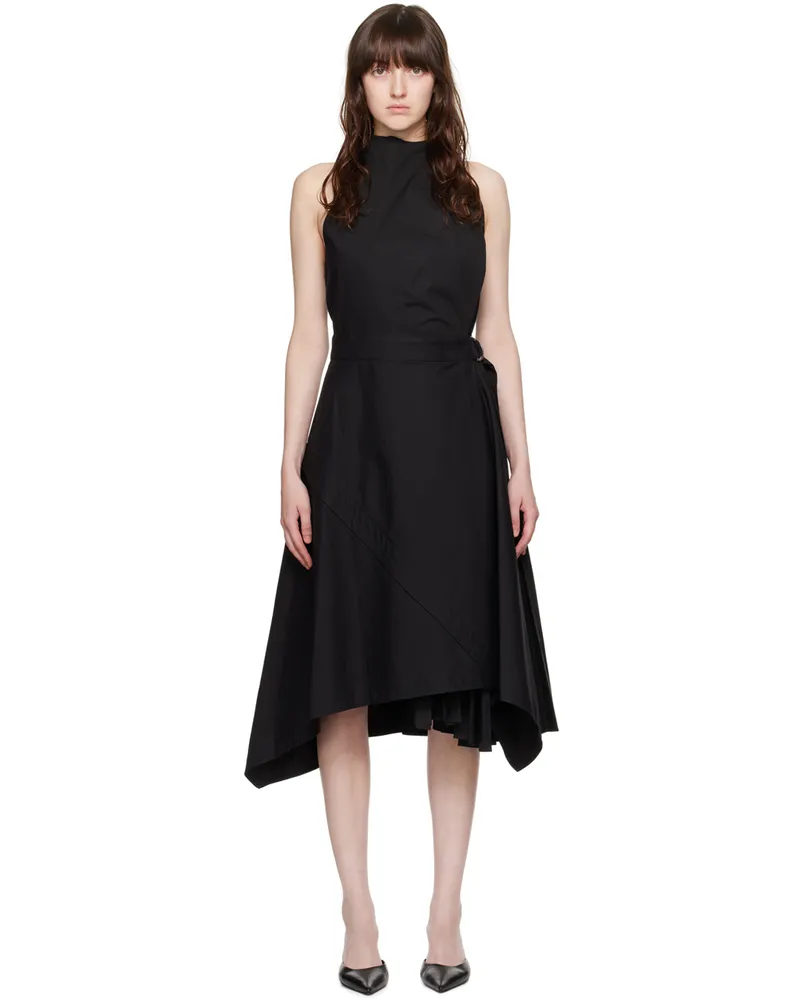 Proenza Schouler Black Yoko Midi Dress 001