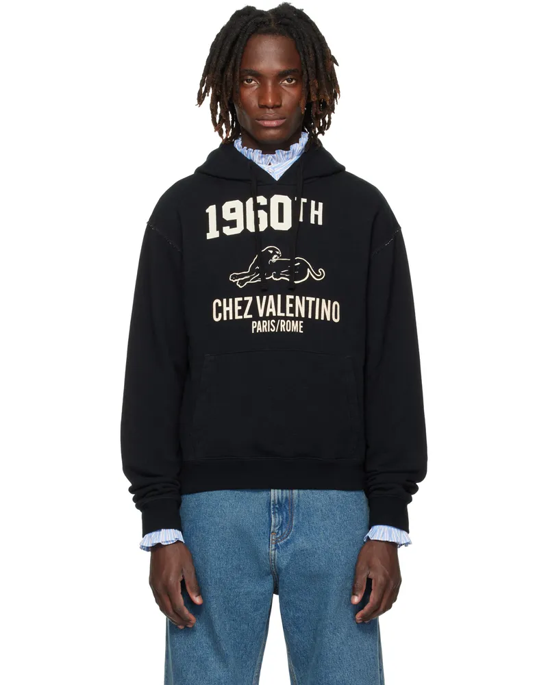 Valentino Garavani Black 'Chez Valentino' Hoodie 9ra