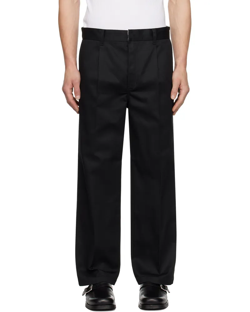 Wacko Maria Black Dickies Edition Pleated Trousers Black