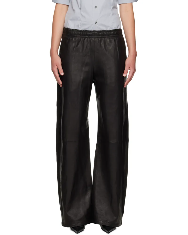 Acne Studios Black Lined Lambskin Pants 900