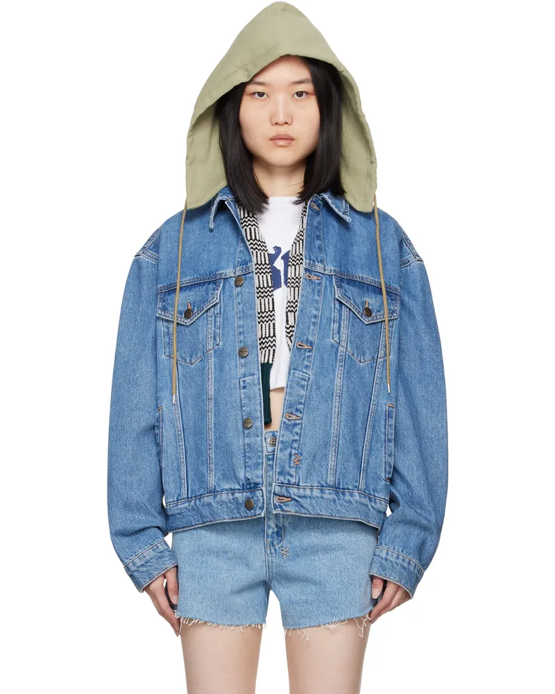 ksubi Blue Oversized Heritage Denim Jacket Denim