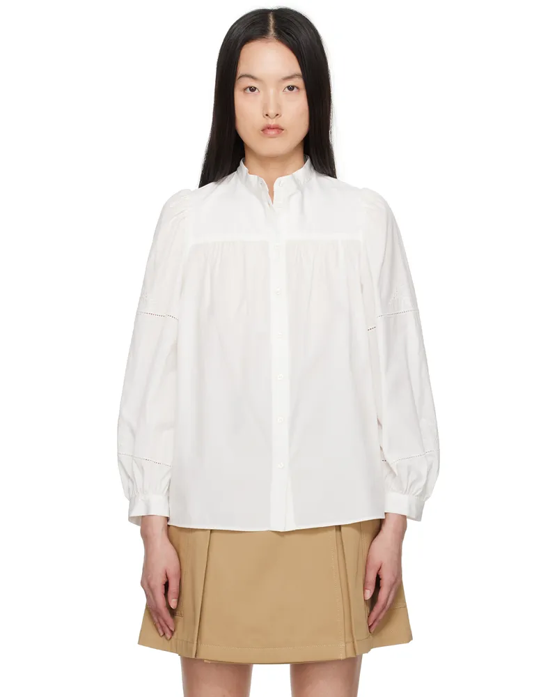 Max Mara White Ribaldo Blouse 001