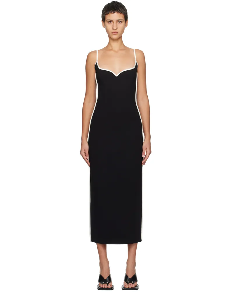 Paris Georgia Black Heart Midi Dress Black